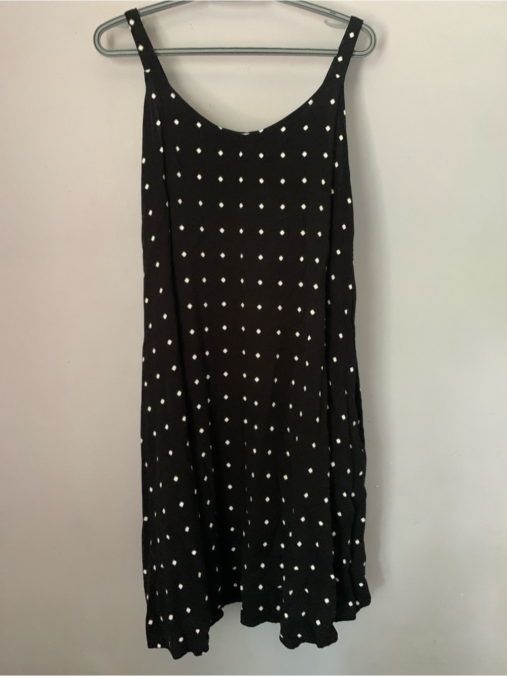 Forever 21 Black Dress with White Dot Print - Women's Midi XL